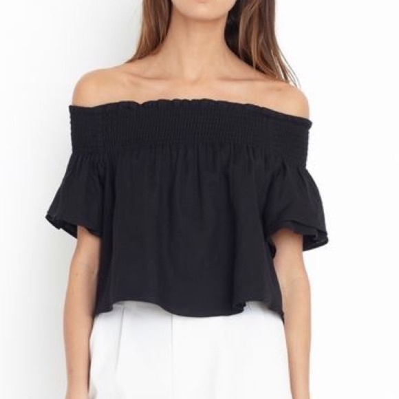 Apiece Apart Tops - Apiece Apart Milos Smocked Neck Top off shoulder